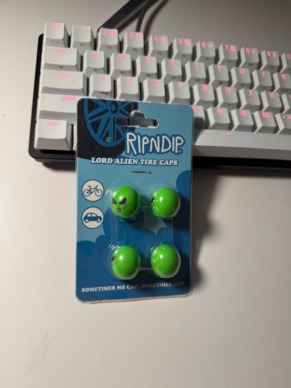 Ripndip Neon Green Lord Alien Tire Valve Caps - 4-Pack